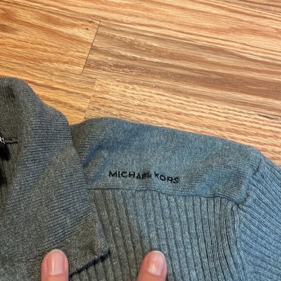 Michael Kors Men’s Pullover Sweater, 1/4 Zip, Grey XL - Picture 3 of 8